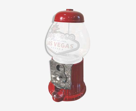 Distributeur a bonbons rouge las vegas 28x15 avec son embalage d origine