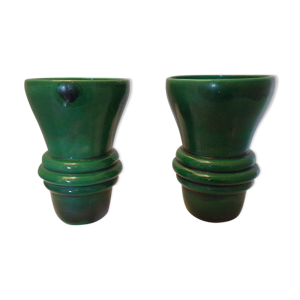 Vases en céramique émaillée - vert