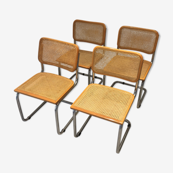 Lot of 4 B32 Marcel Breuer Cesca chairs