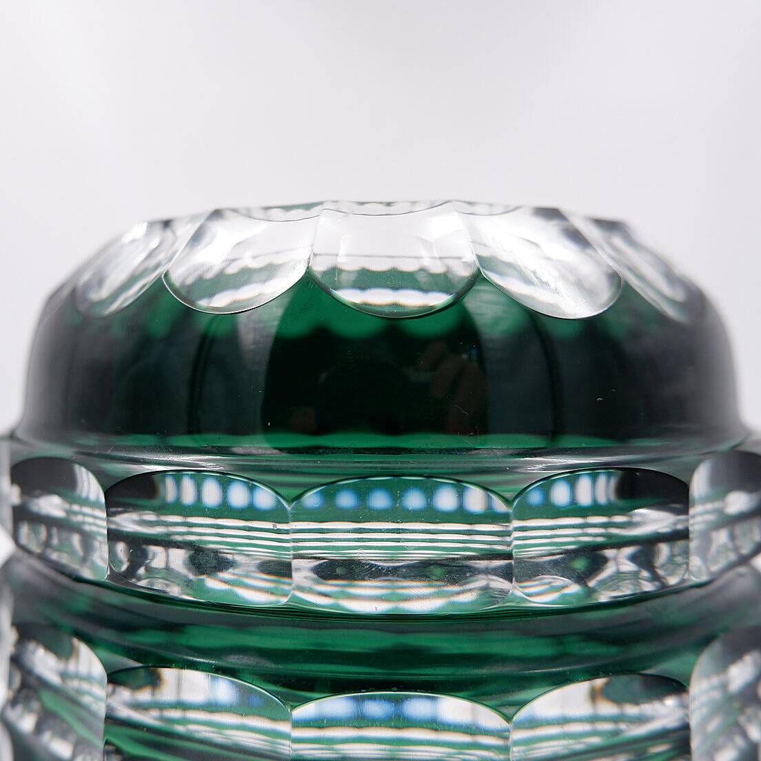 Val Saint Lambert Crystal Art Deco Vase