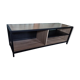 Industrial tv cabinet in metal and wood.