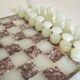 Onyx and marble chess set