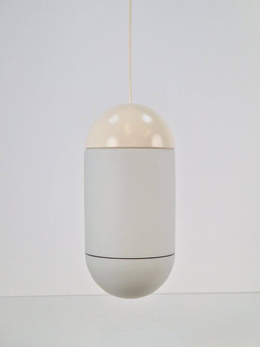 Vintage Pill Pendant Lamp in Milk Glass from Peill & Putzler, Germany, 1960s