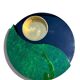 Rotating coffee table Yin Yang by Willy Rizzo, brass, 1970s