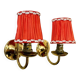 Paire d'appliques vintage en laiton