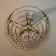 Vintage chandelier cascade of crystal and brass tassels