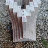 Table basse en travertin et verre, Carlo Scarpa, Italy, 1970s