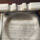 Art-deco ashtray - white stone and metal - made in France