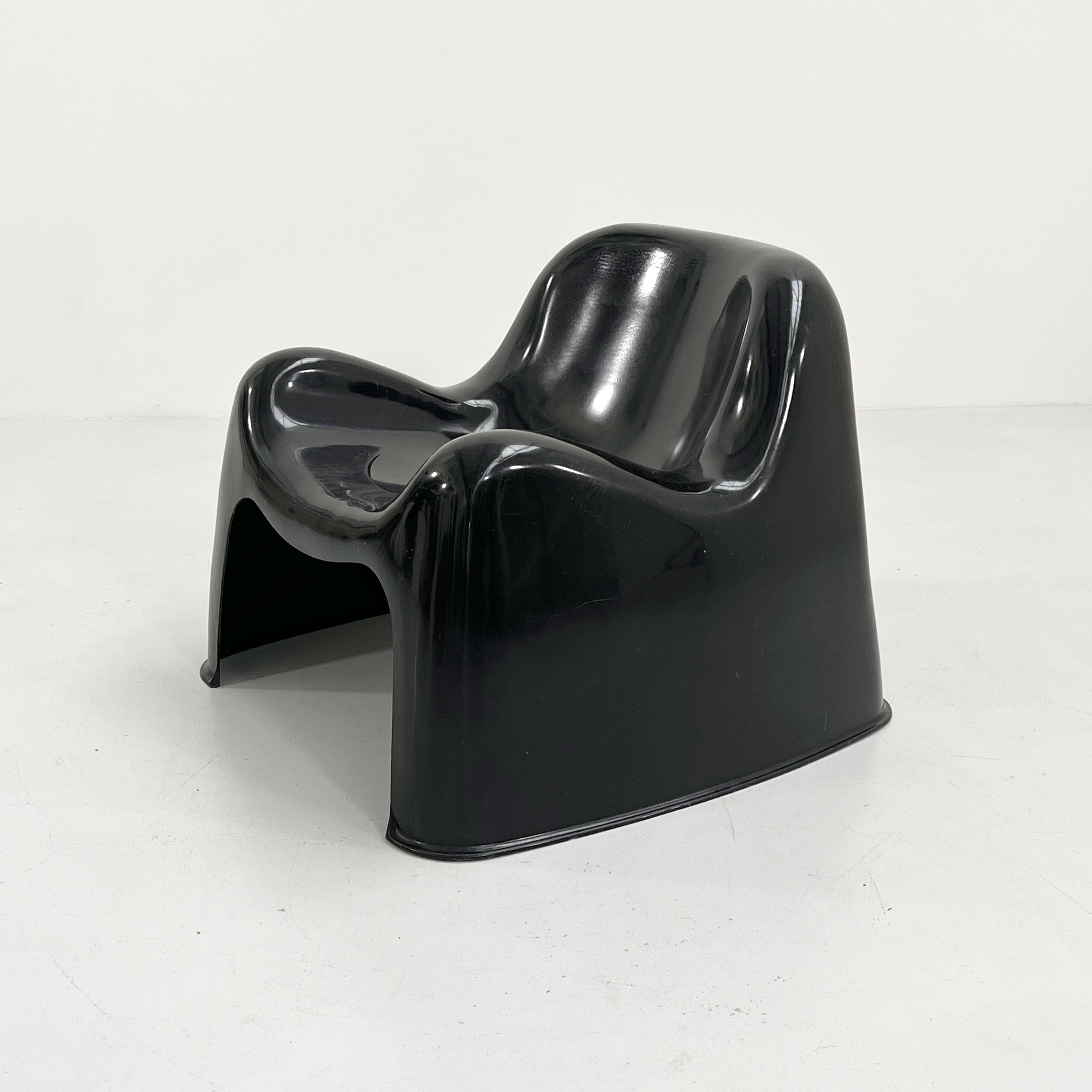 Black "Toga" armchair by Sergio Mazza for Artemide, 1960