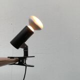 Minimalist postmodern clamp lamp by Erco, 1980s.