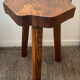 Tripod farmhouse stool in solid oak