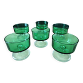 6 Vintage Luminarc Cups Cavalier Model 70s