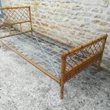 Bamboo and rattan bed