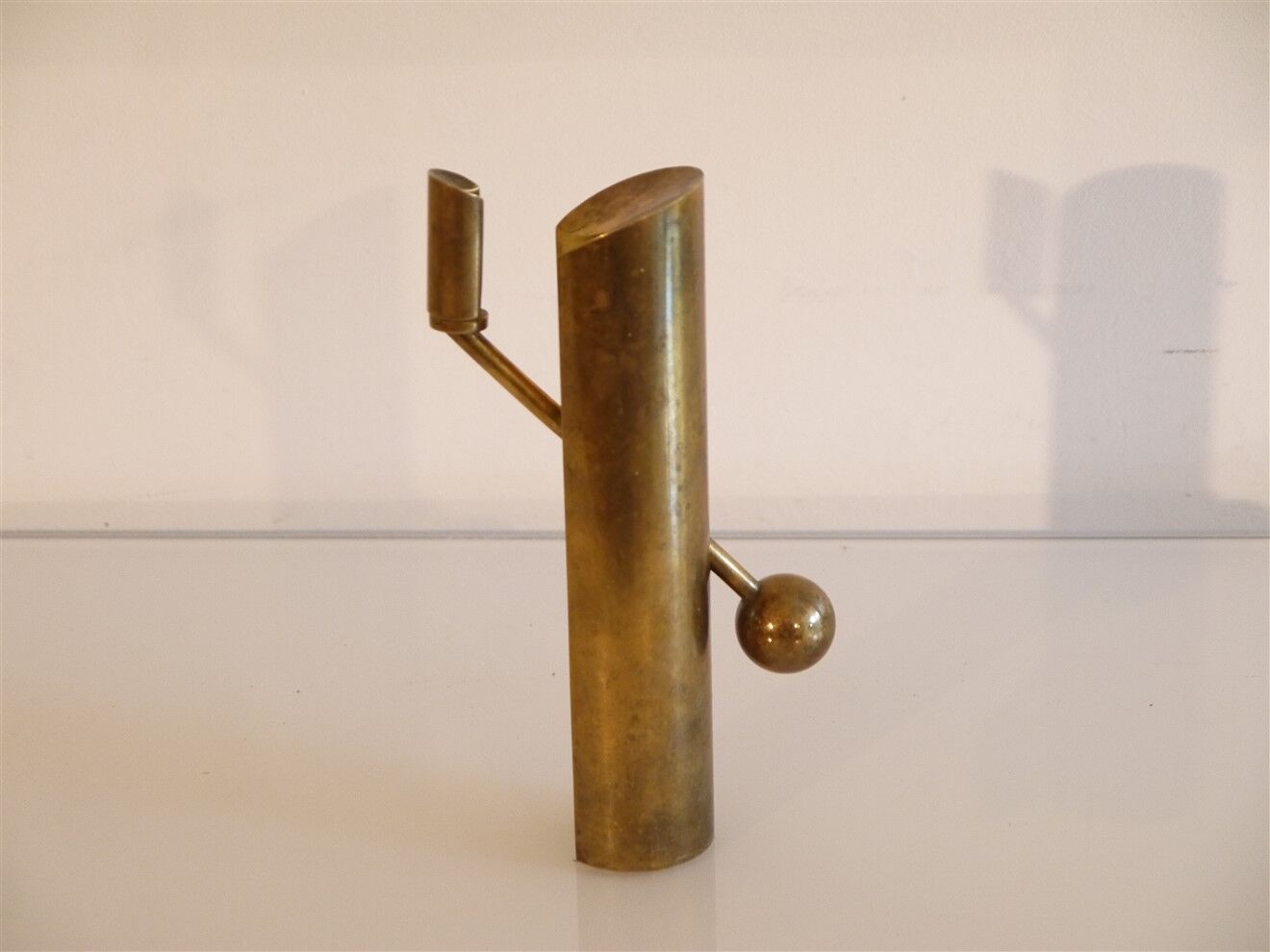 Brass candle holder by Pierre Forsell for Skultuna 1960