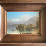 Tableau "Château de Schadau" Suisse fin XIX° siècle et cadre