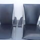 3 armchairs in black leatherette 50s