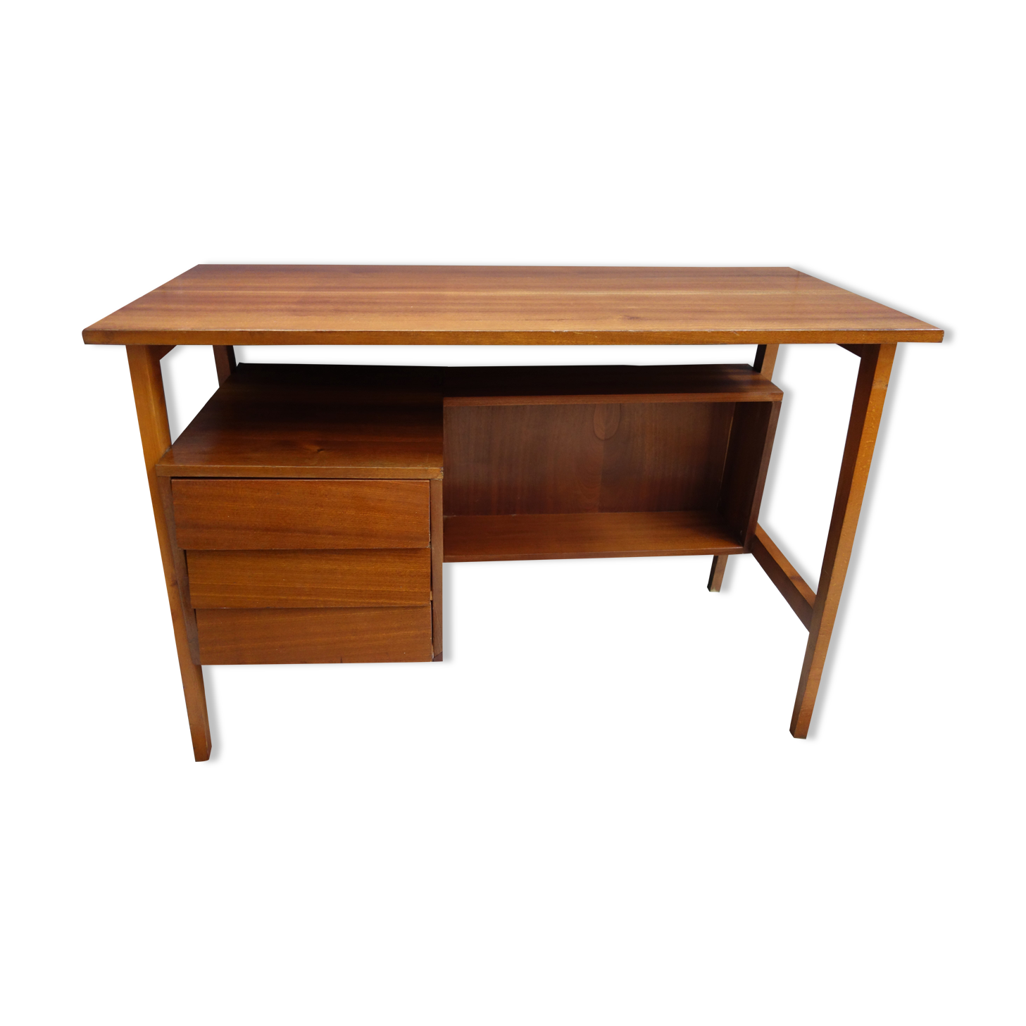 Scandinavian style wood desk 1960s