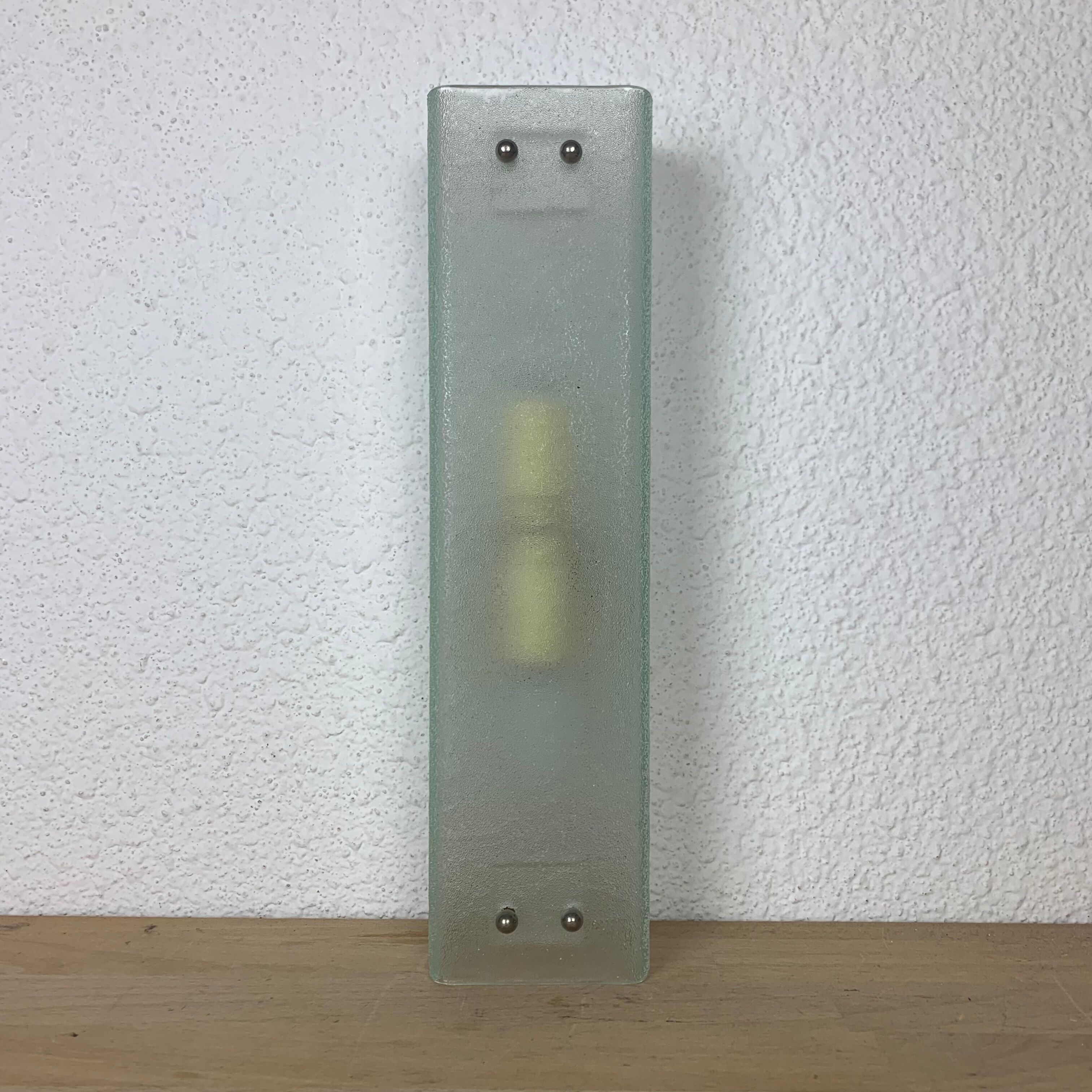 Vintage granite glass wall lamp 50/60s rectangle