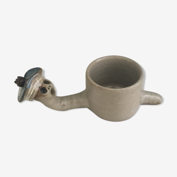 Vallauris ceramic snail trinket bowl by Alexandre Kostanda
