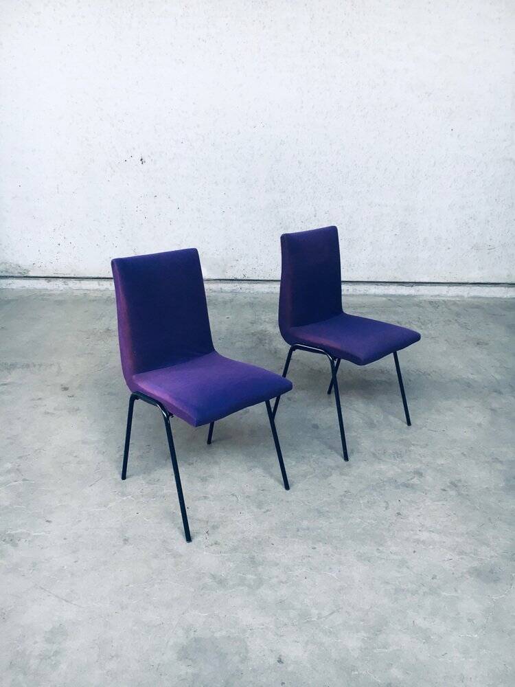 Set of Mid-Century Modern Robin Chairs by Pierre Guariche for Meurop, Belgium, 1950s