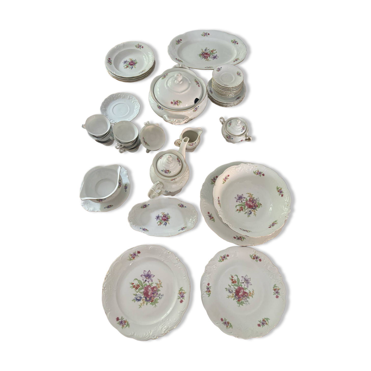 Antique porcelain tableware