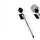 3 x Neo Classic torch glass wall lamps / 1980s