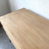 Three-drawer commode ARP — Minvielle, oak and lacquered metal, France, years