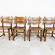 Vintage brutalist dining chairs, set of 4 - 1960s