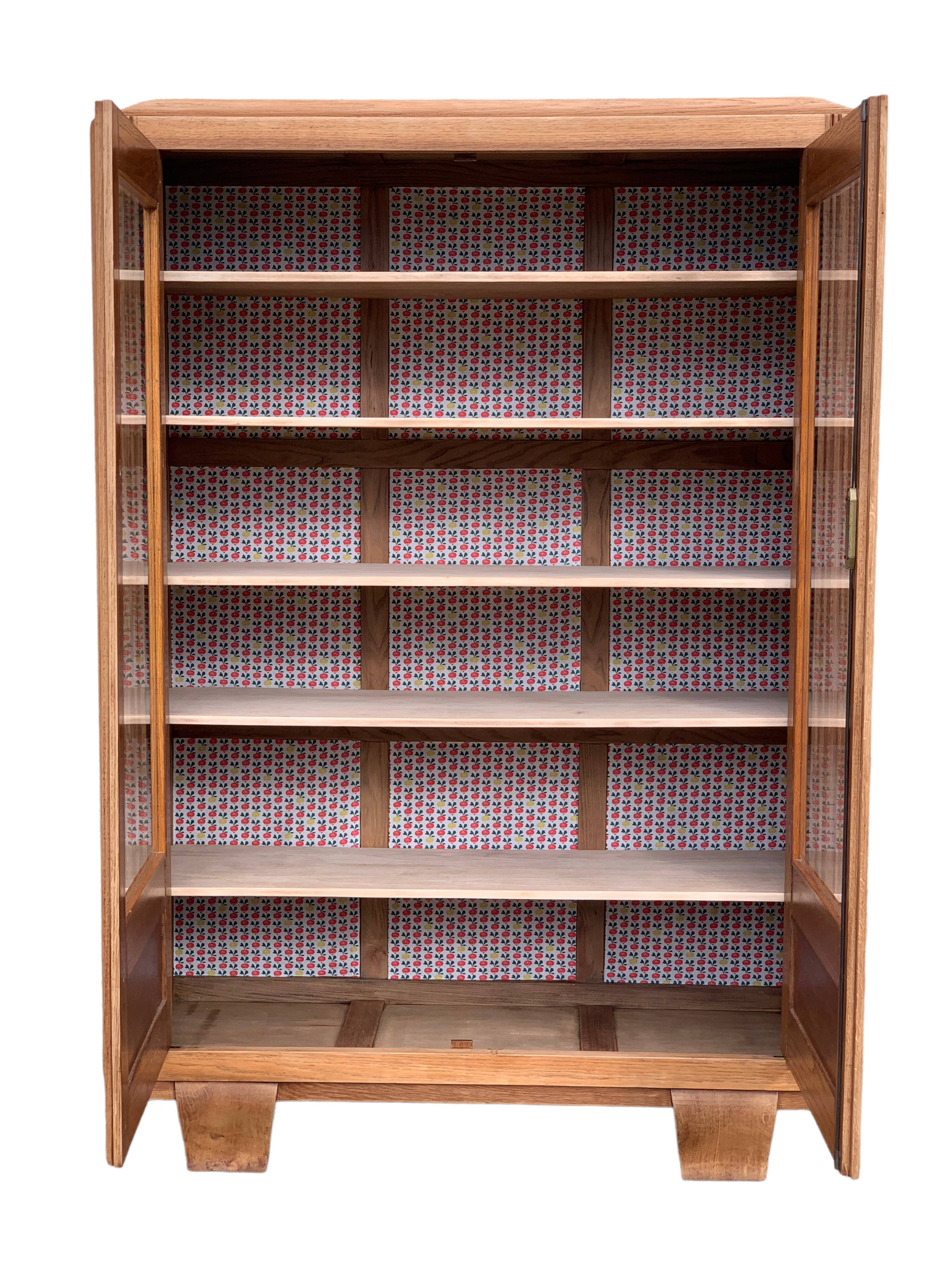 Parisian glazed wardrobe 1930 raw wood