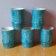 Ceramic glasses for orangeade J. Sagan, Vallauris