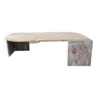 Vintage gray marble coffee table from the 70s