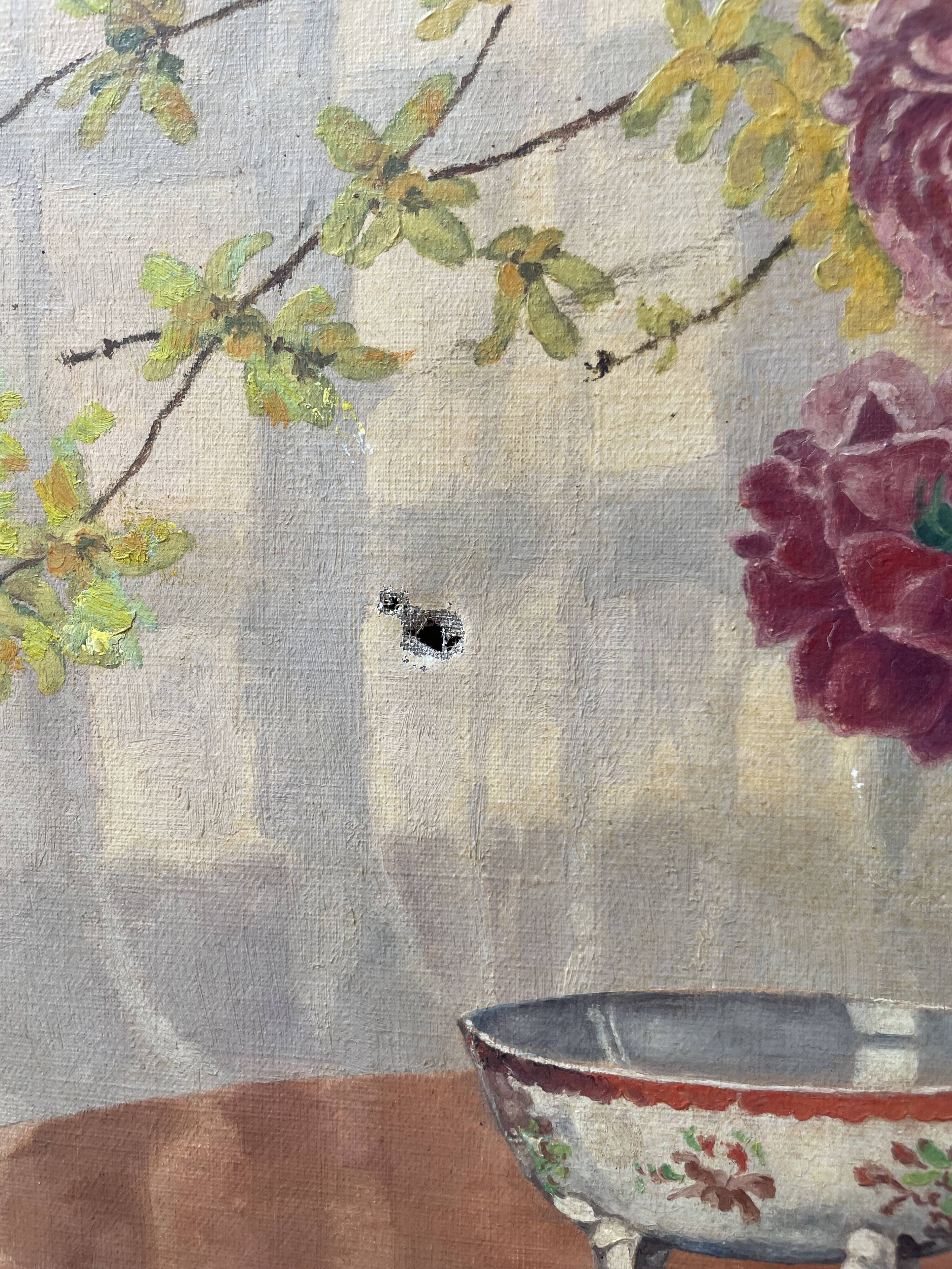 Oil painting flowers 1900