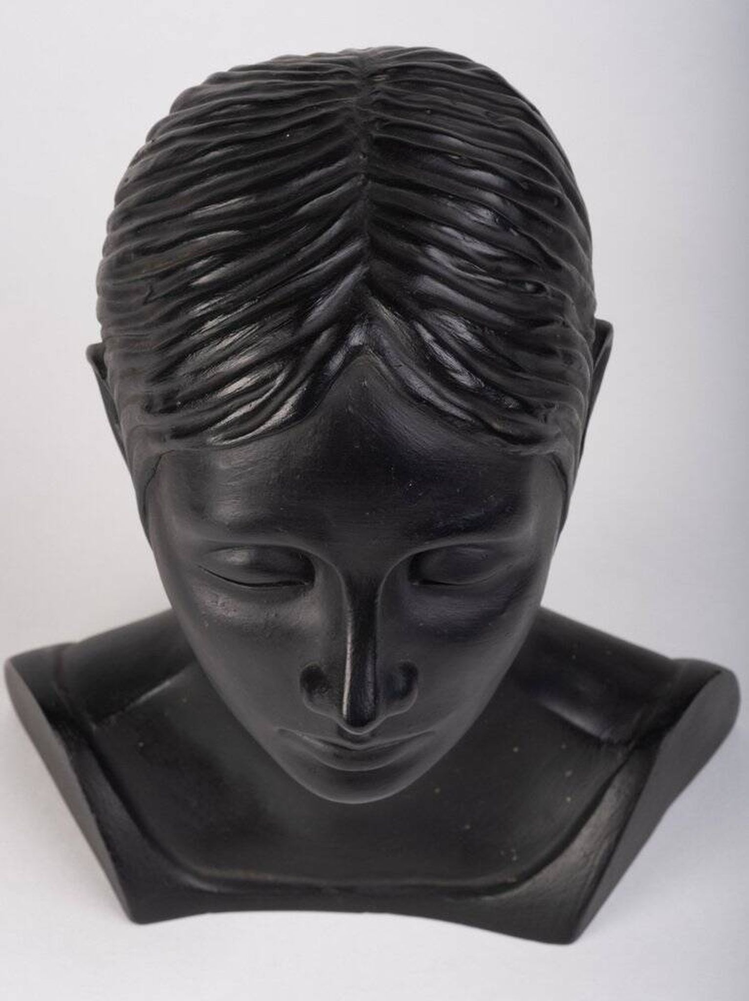 Sculptural Bust of a Woman in Clay, Denmark, 1975