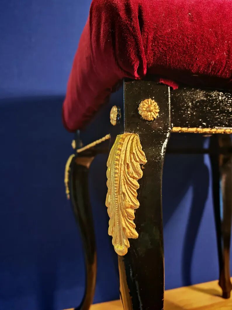Vintage French style vanity stool