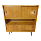 Scandinavian teak bookcase sideboard from the 60s