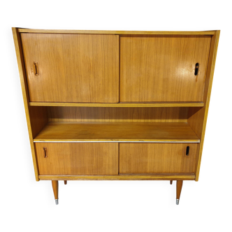 Scandinavian teak bookcase sideboard from the 60s