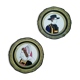 Pair of plates Henriot Quimper couple of Bretons