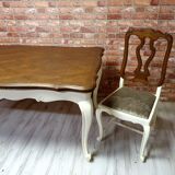 Folding oak table provence style