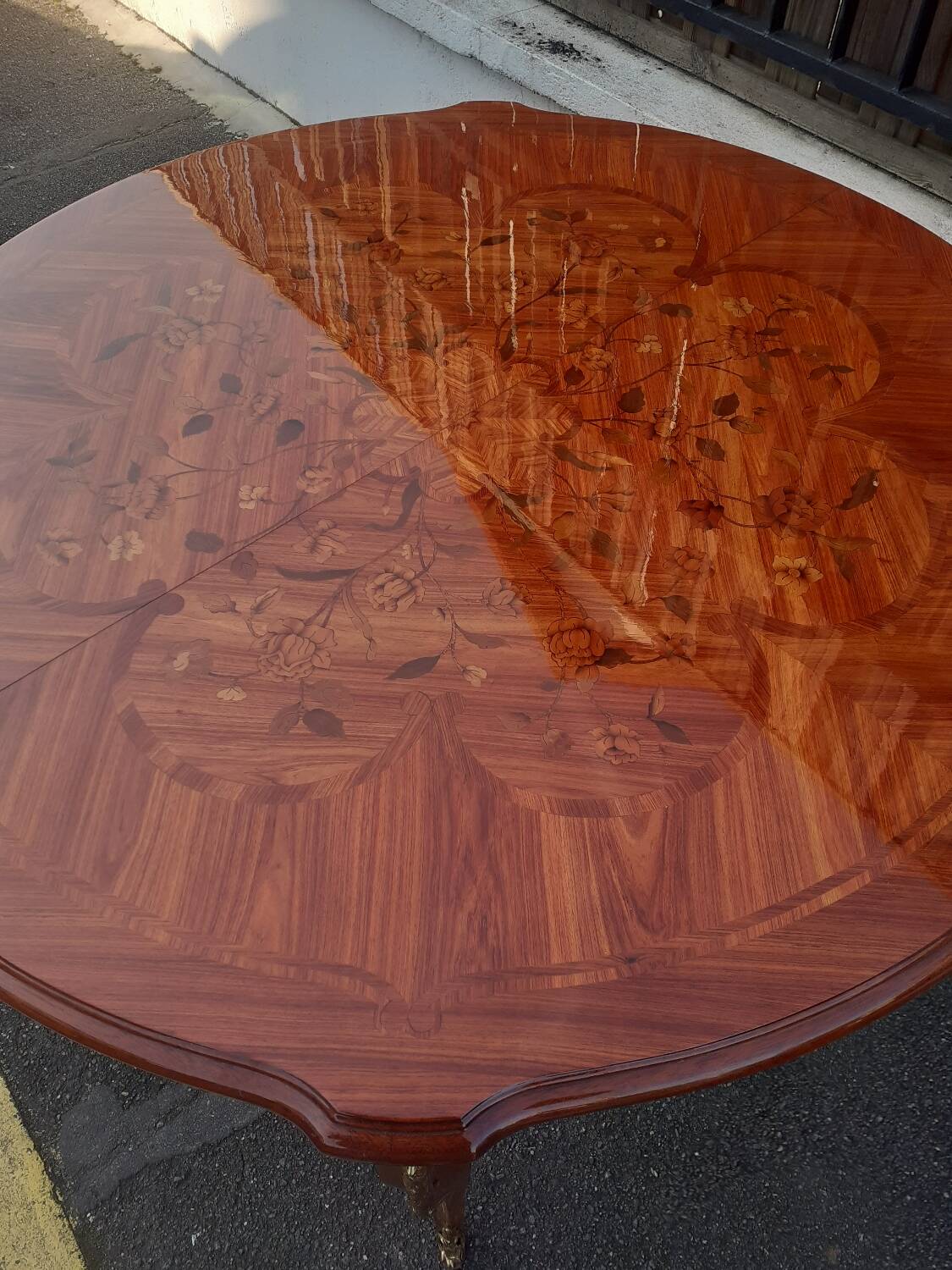 Marquetry dining table
