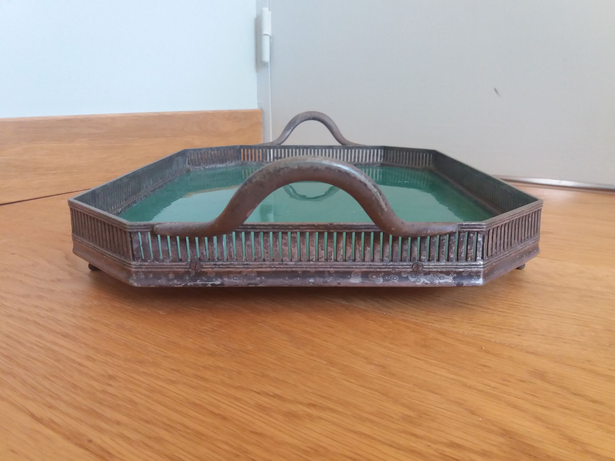 Plateau anglais Kirby Beard and Co et Royal Worcester 1911 Art Déco