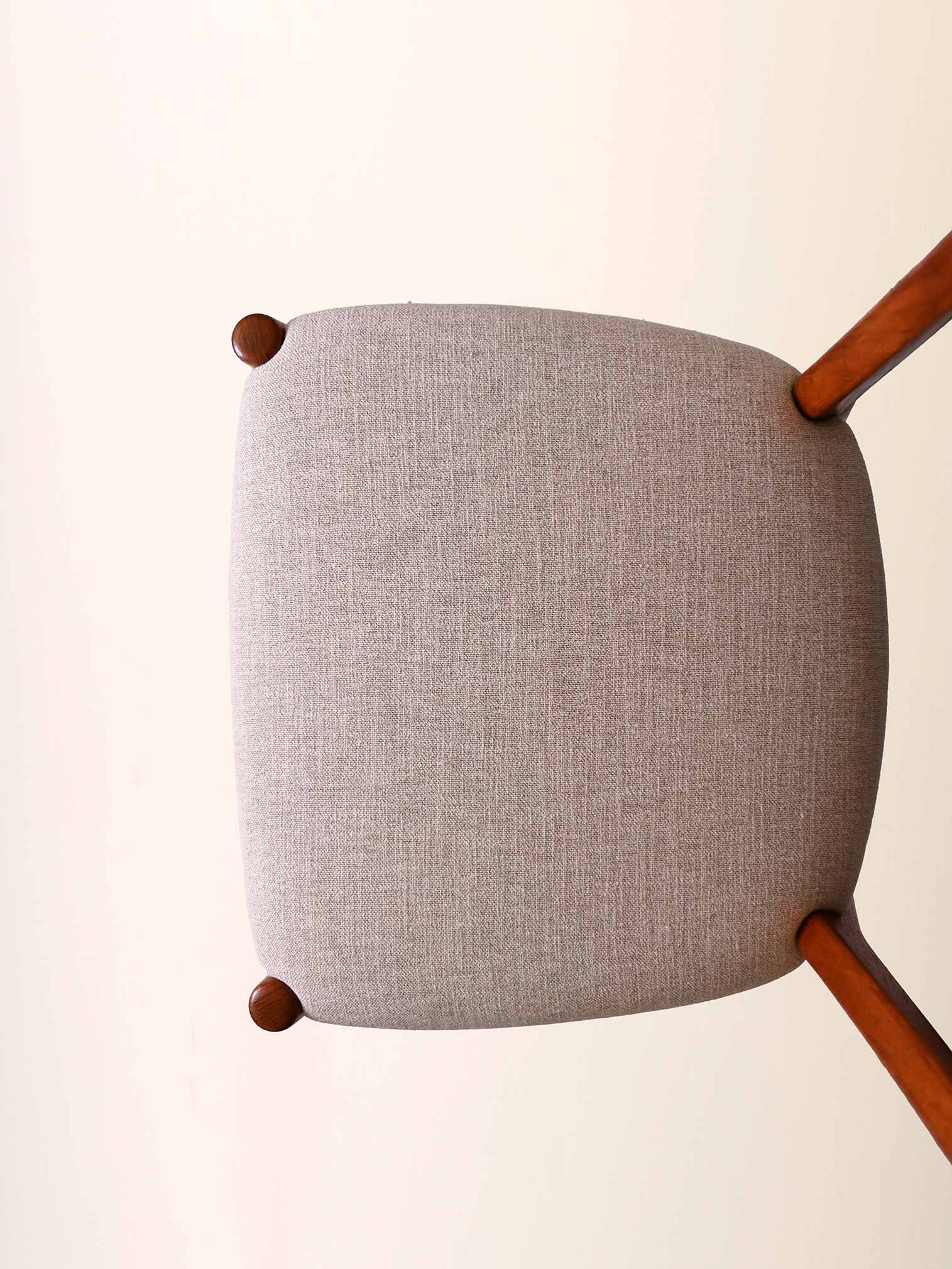 1960s Vintage Scandinavian Teak Chair with Curved Back