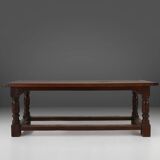 Table ancienne en chêne, France, années 1850