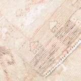 Faded red and beige vintage runner rug 322x85cm