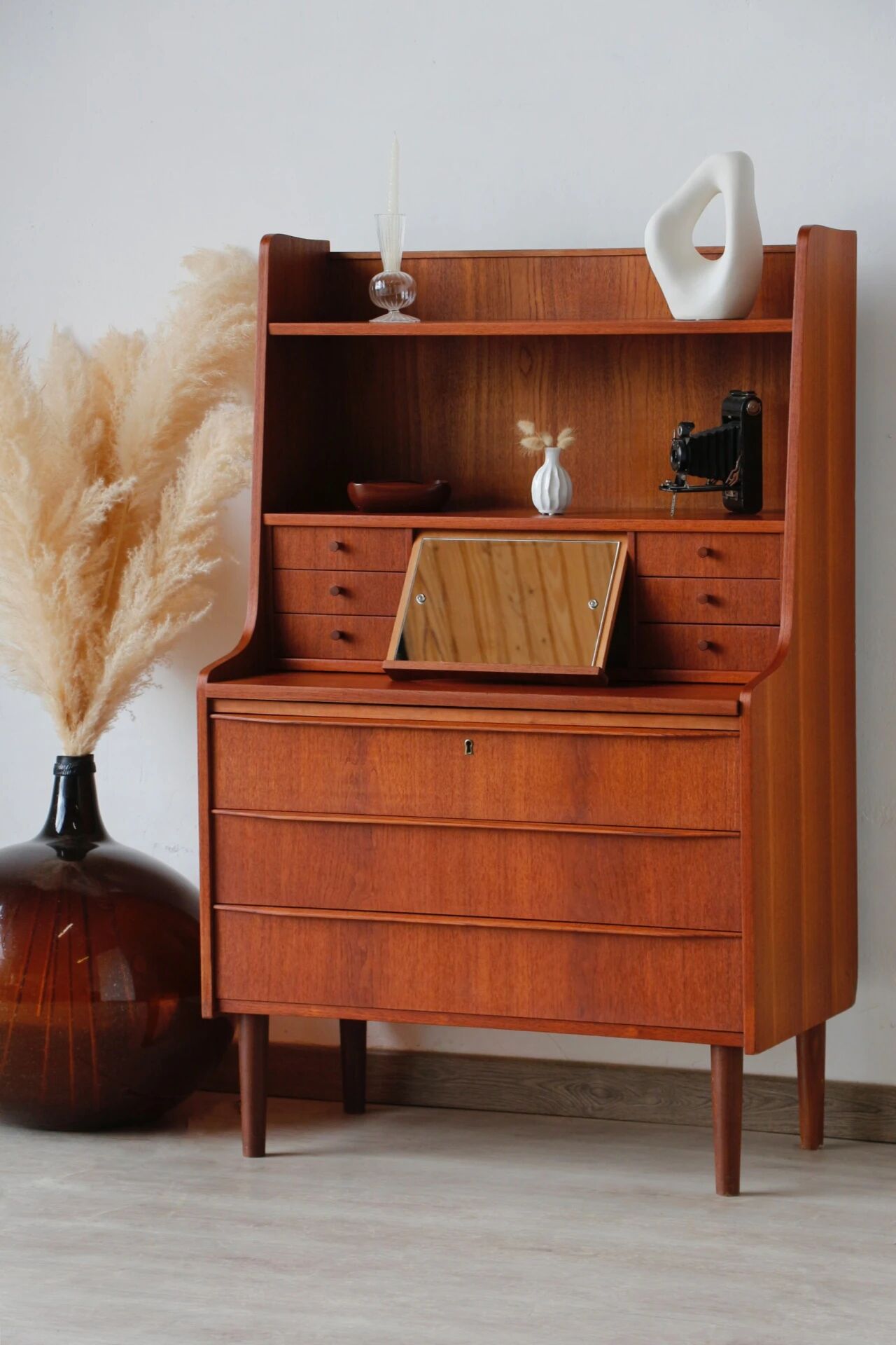 Vintage 1960s Scandinavian teak secretary | Denmark