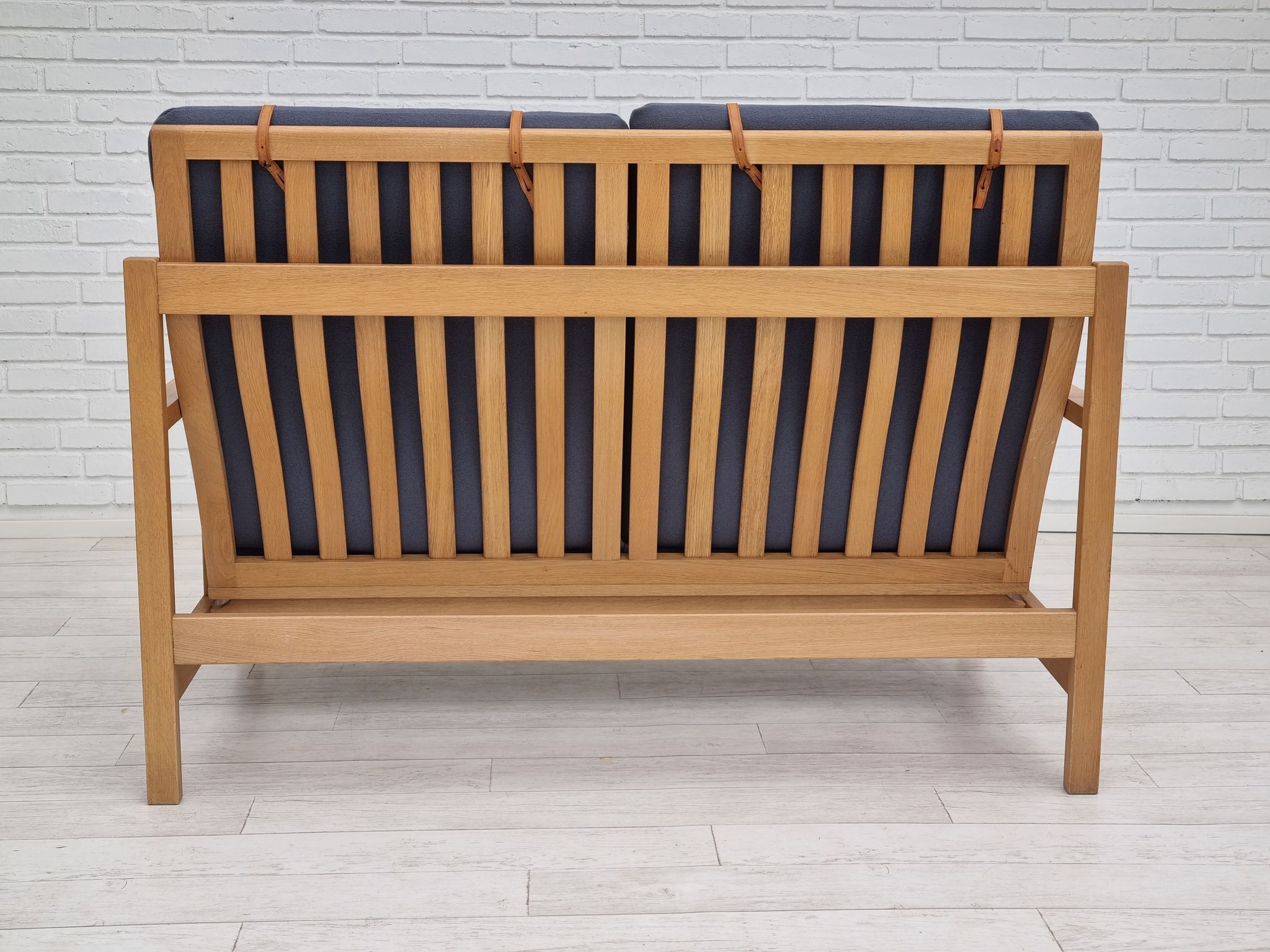 1970s, Danish design by Børge Mogensen, sofa model 2252, oak, furniture wool