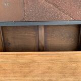 Matte black oak chest of drawers with 3 drawers