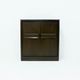 Brutalist Belgian Bar Cabinet in Dark Brown Stained Oak, 1970s