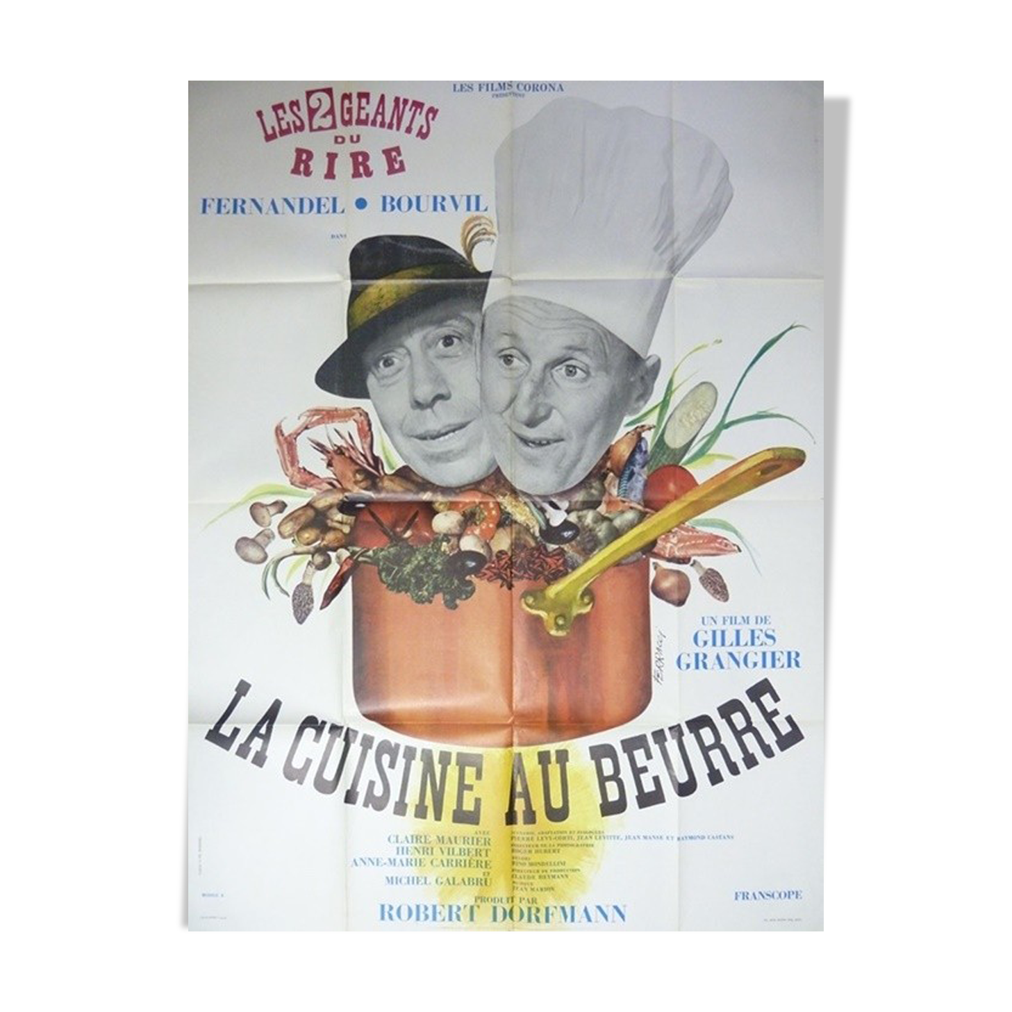 Bourvil Fernandel butter kitchen displays vintage 120x160