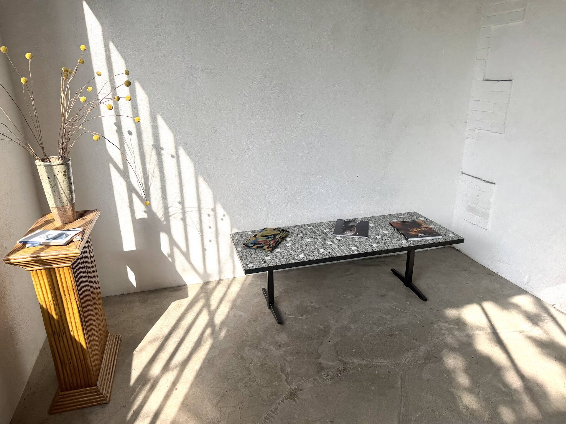 Modernist coffee table with ceramic mosaic, Lilienthal, 1960s.