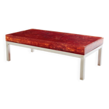 Marie-Claude De Fouquières orange fractal resin coffee table 1970